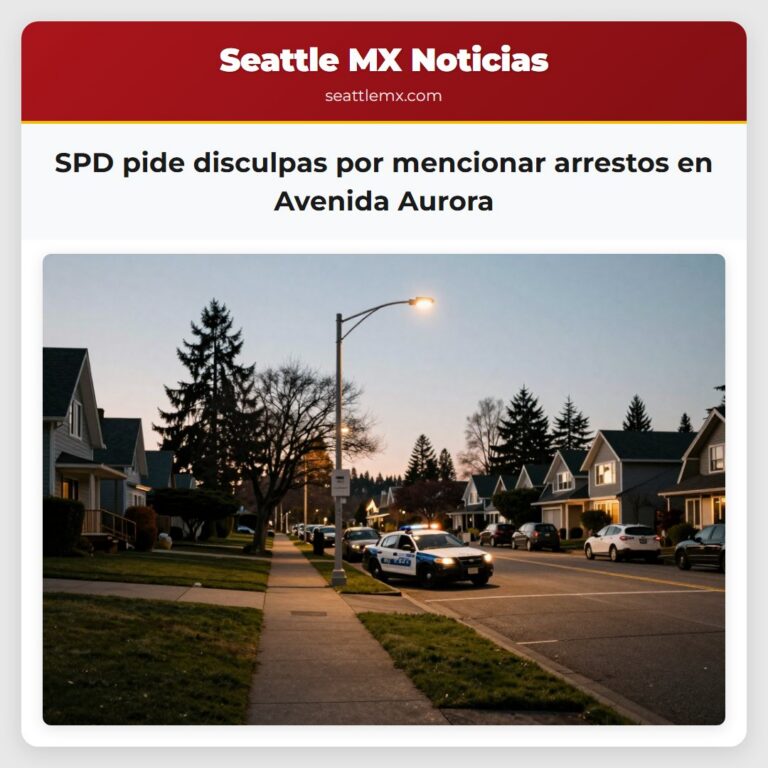 SPD pide disculpas por mencionar arrestos en Avenida Aurora