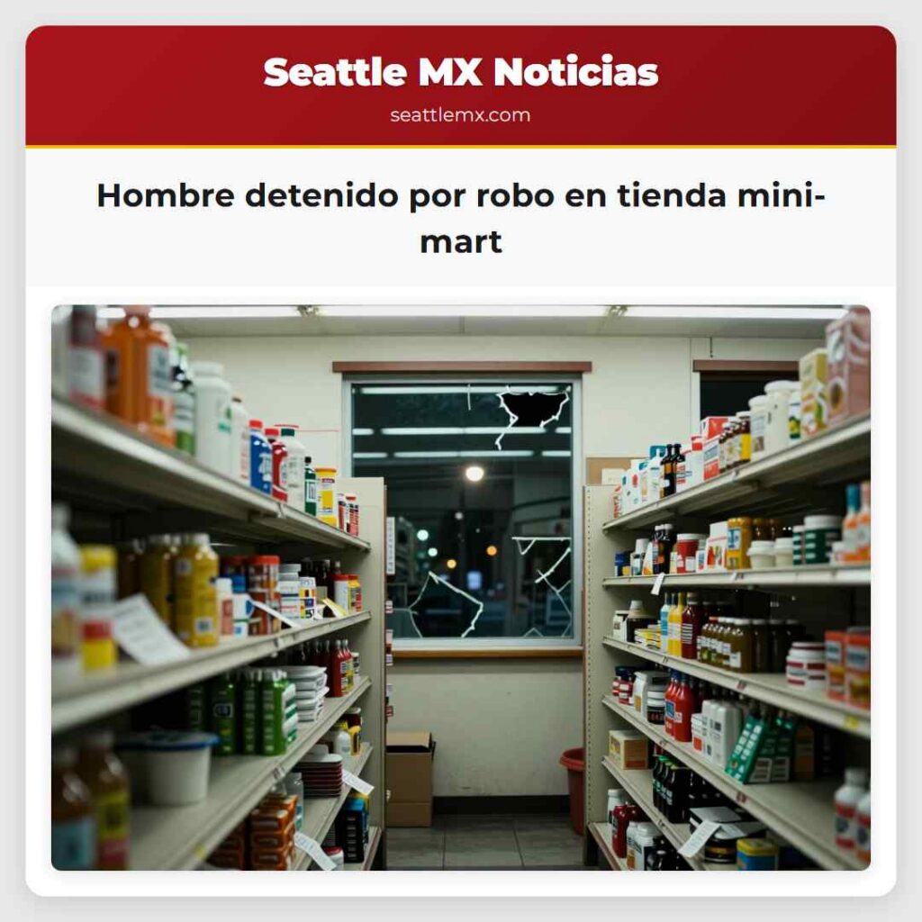 Hombre detenido por robo en tienda mini-mart
