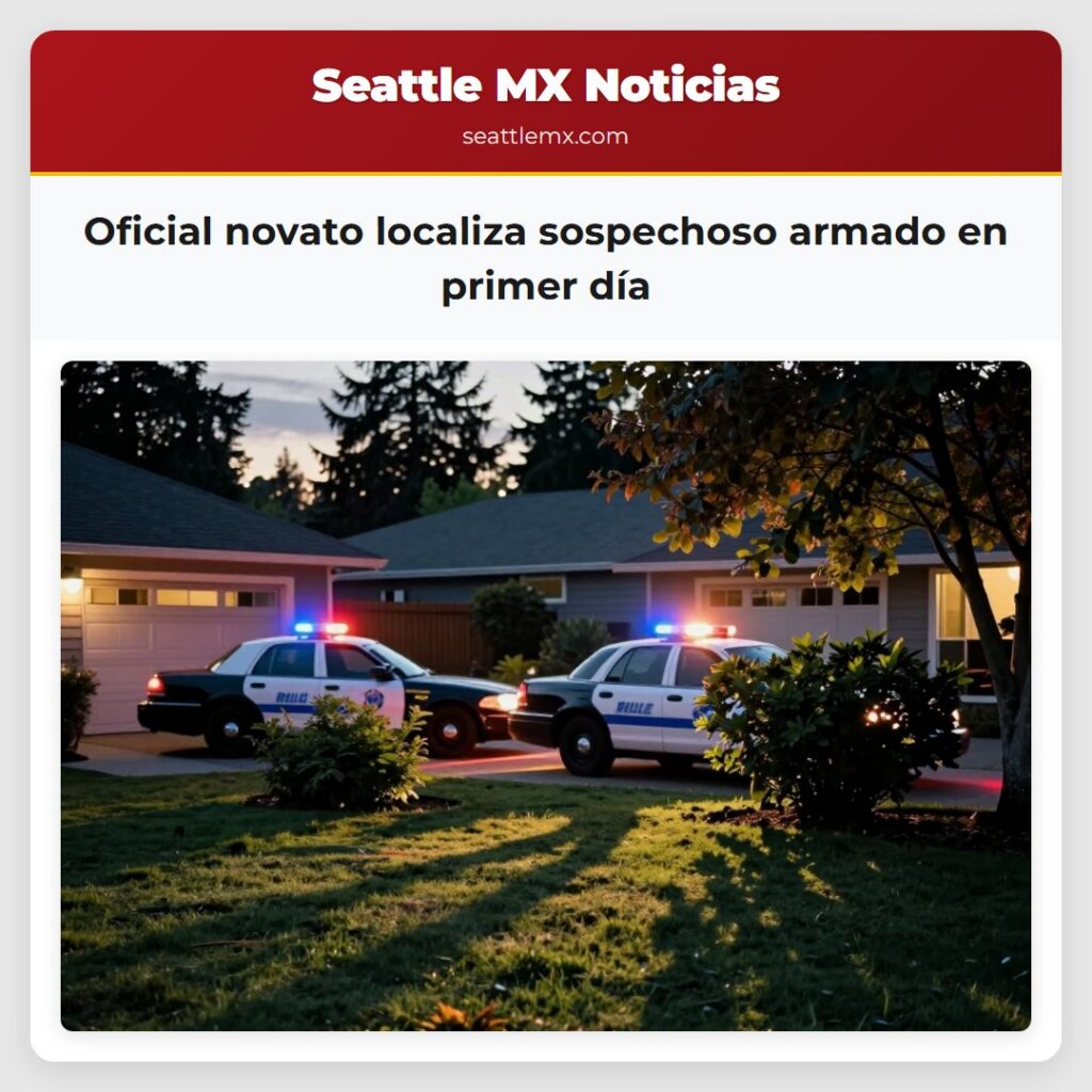 Oficial novato localiza sospechoso armado en