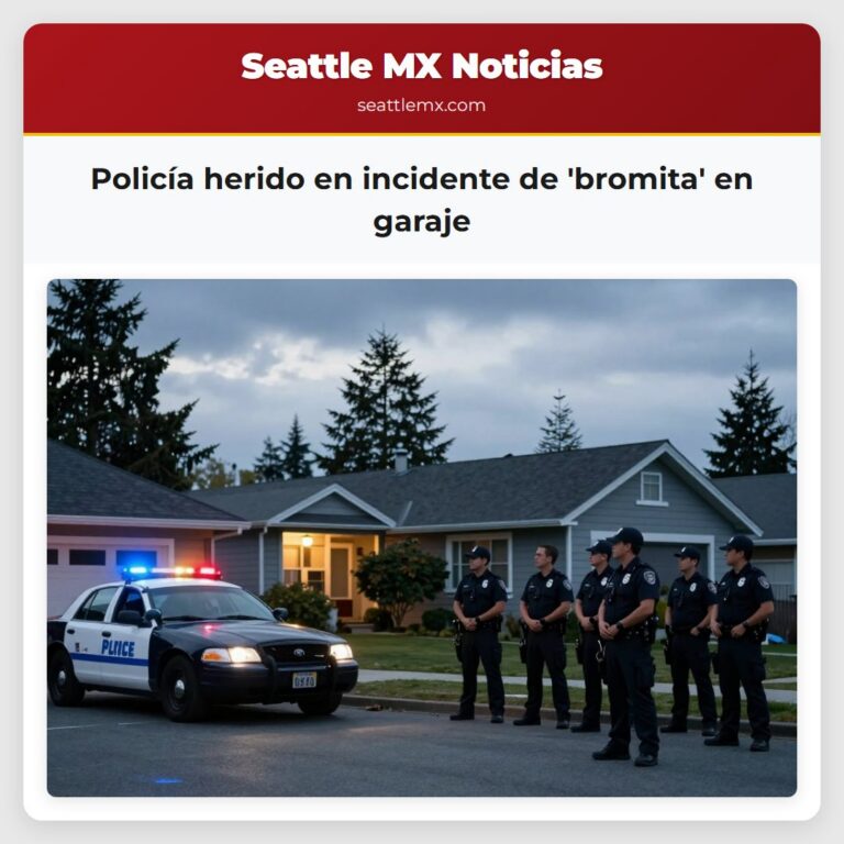 Policía herido en incidente de bromita en garaje