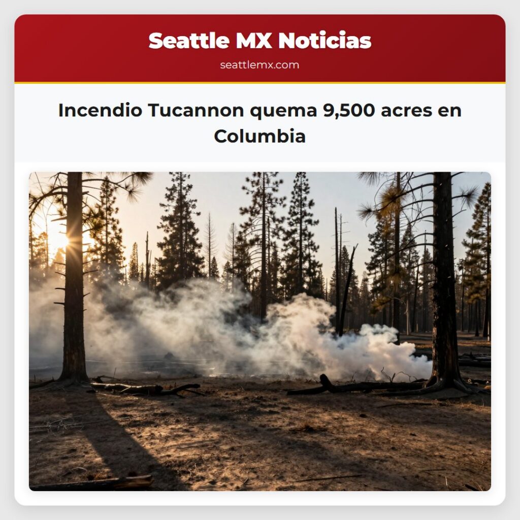 Incendio Tucannon quema 9,500 acres en Columbia