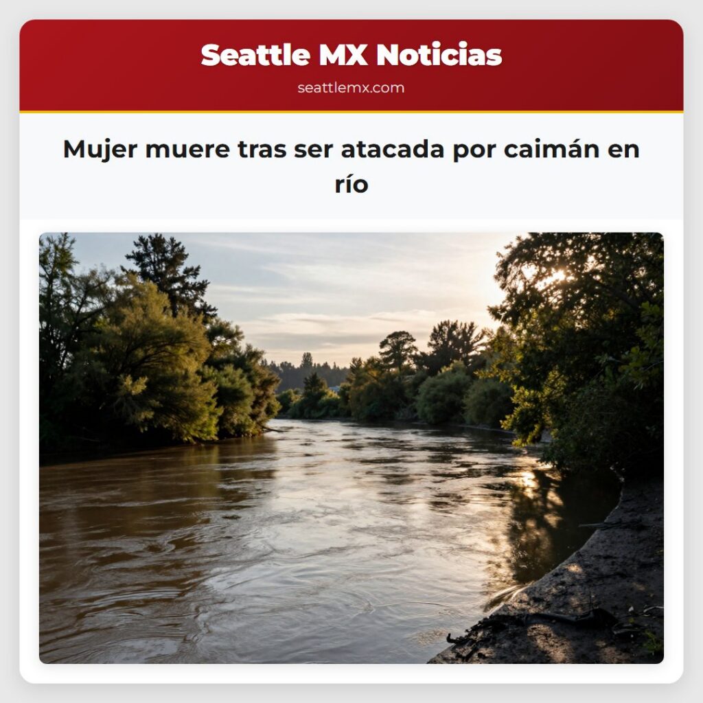 Mujer muere tras ser atacada por caimán en río
