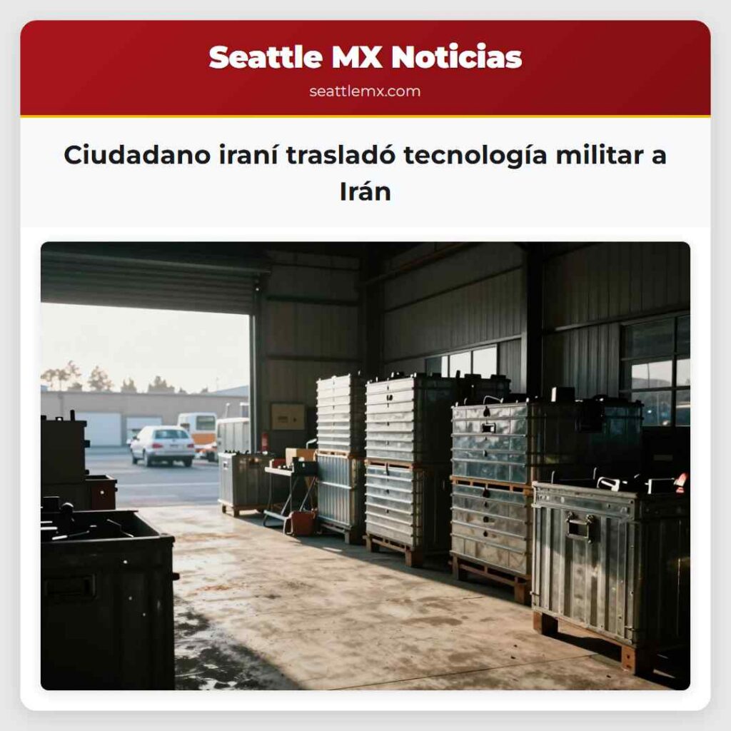 Noticias De Seattle 3 Ciudadano iraní trasladó tecnología militar a Irán