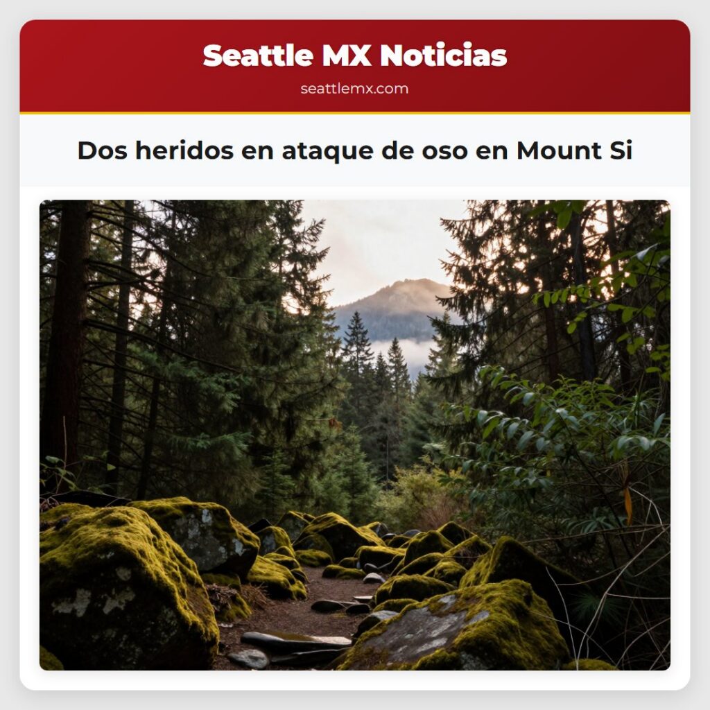 Dos heridos en ataque de oso en Mount Si