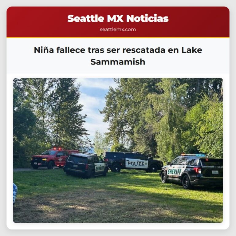 Niña fallece tras ser rescatada en Lake Sammamish