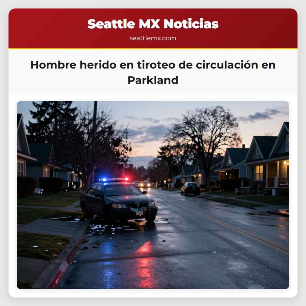 Hombre herido en tiroteo de circulación en