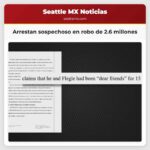 Arrestan sospechoso en robo de 2.6 millones