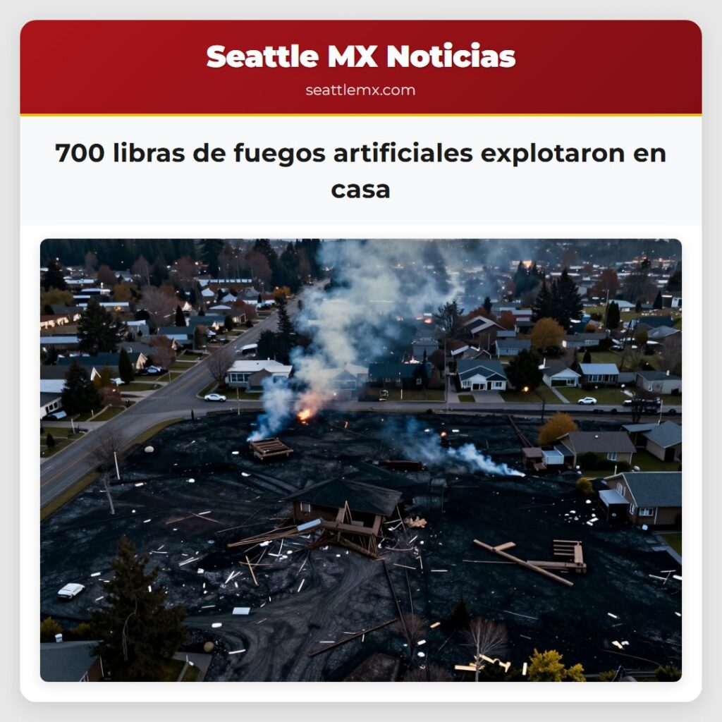 700 libras de fuegos artificiales explotaron en