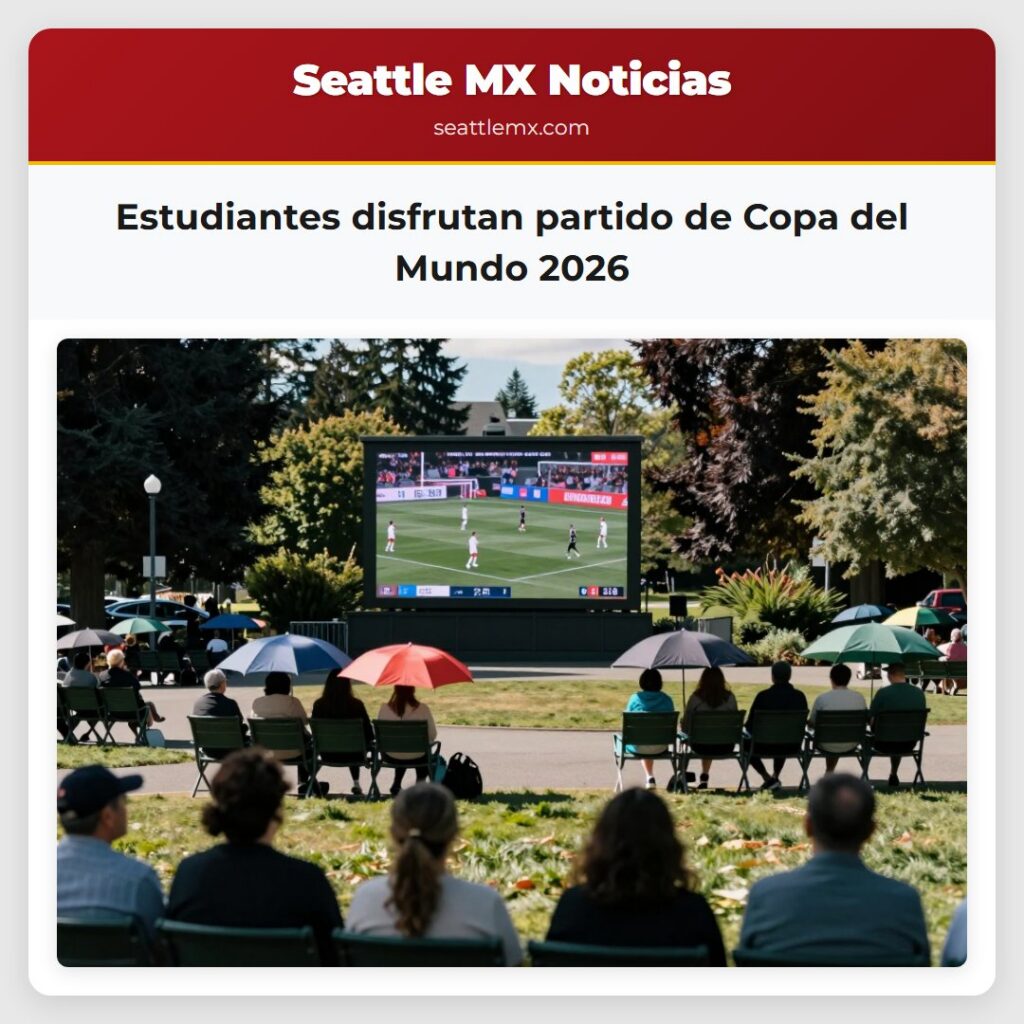 Estudiantes disfrutan partido de Copa del Mundo
