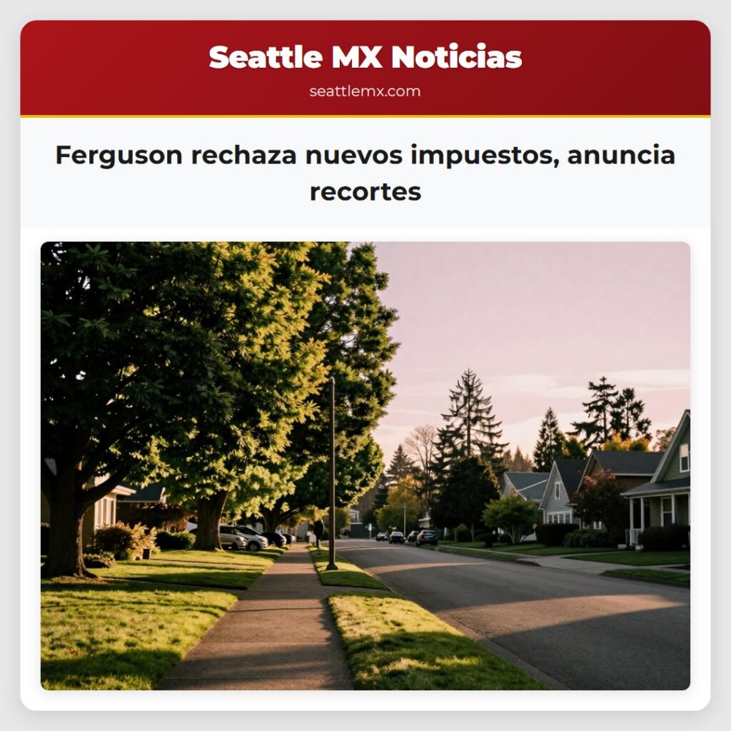 Ferguson rechaza nuevos impuestos, anuncia