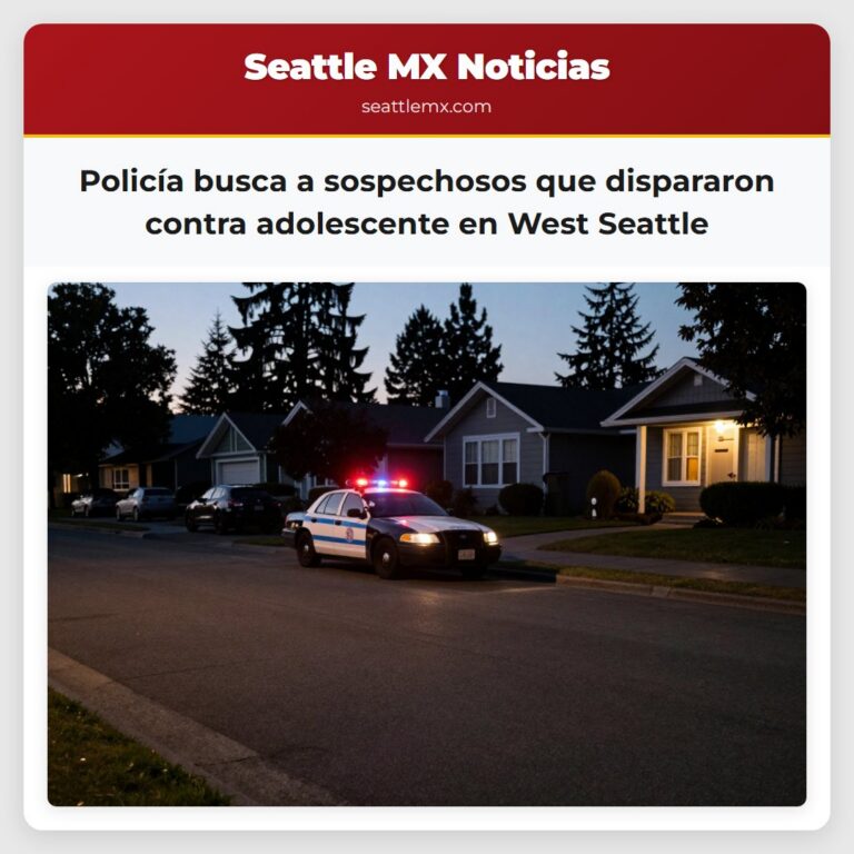 Policía busca a sospechosos que dispararon contra adolescente en West Seattle