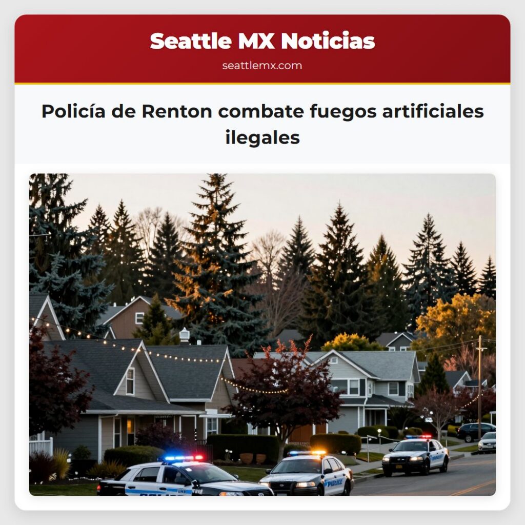 Policía de Renton combate fuegos artificiales
