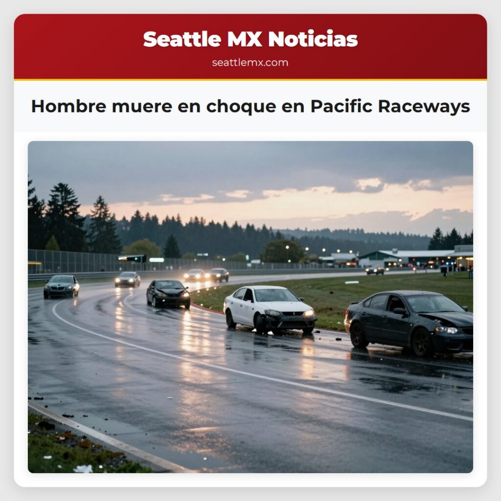 Hombre muere en choque en Pacific Raceways