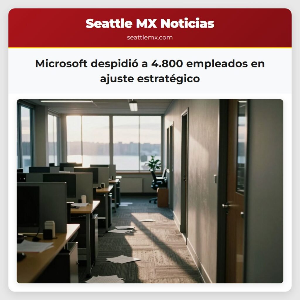 Microsoft despidió a 4.800 empleados en ajuste