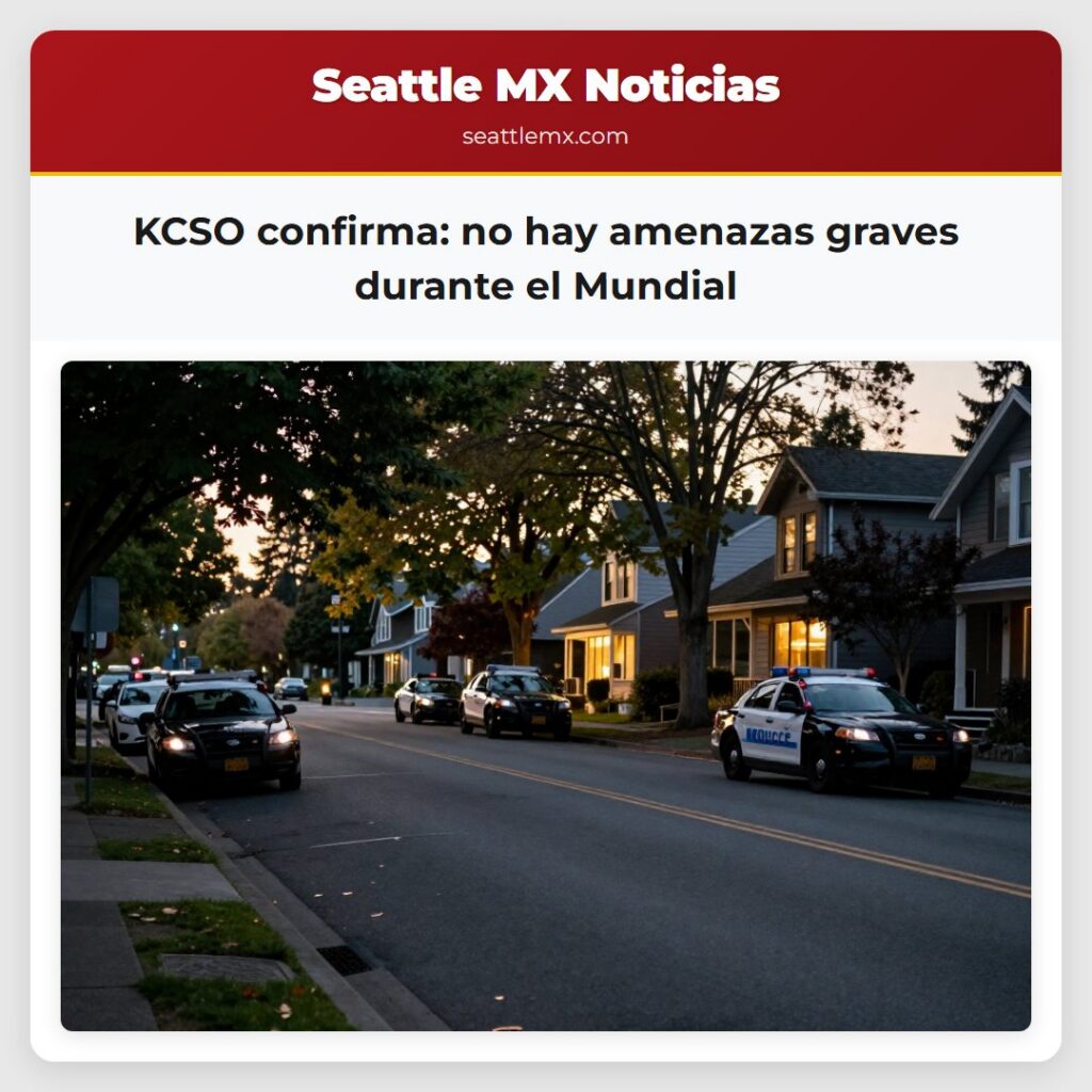 Noticias De Seattle 2 KCSO confirma: no hay amenazas graves durante el