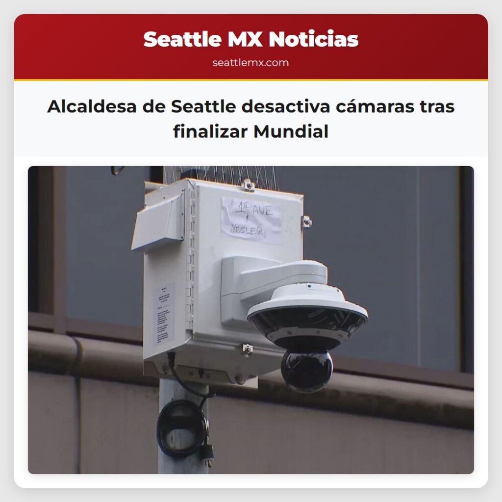 Alcaldesa de Seattle desactiva cámaras tras