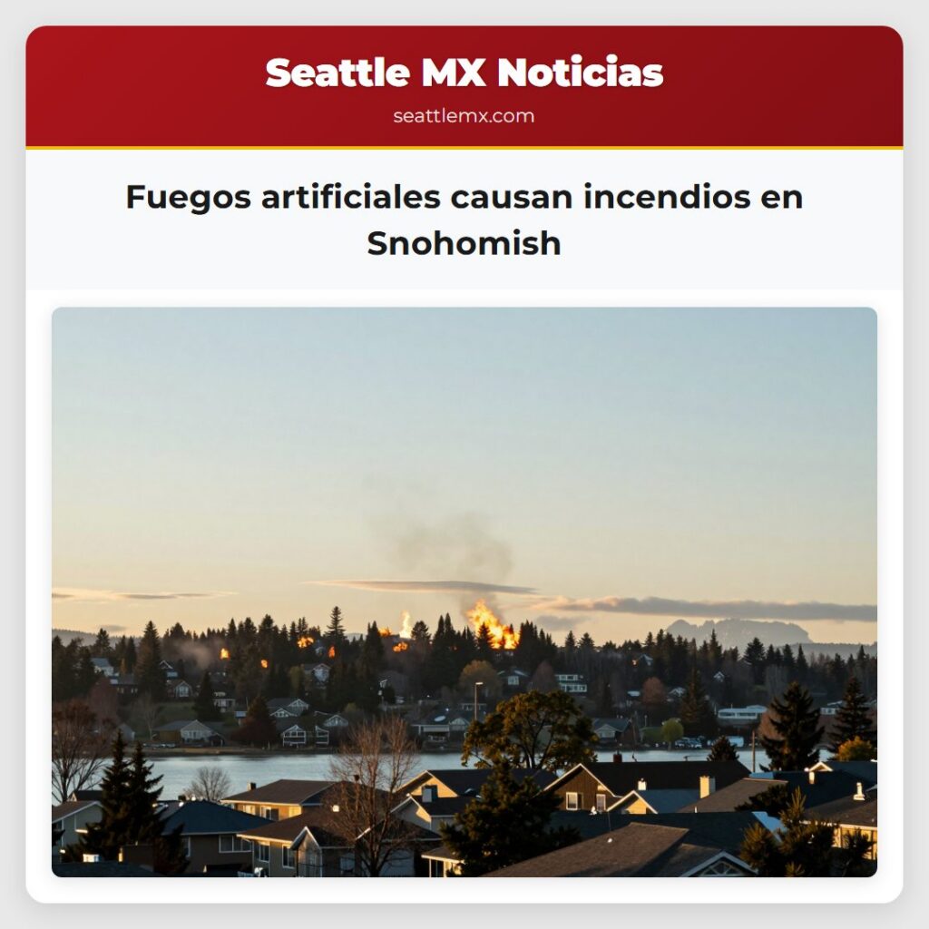 Noticias De Seattle 6 Fuegos artificiales causan incendios en Snohomish