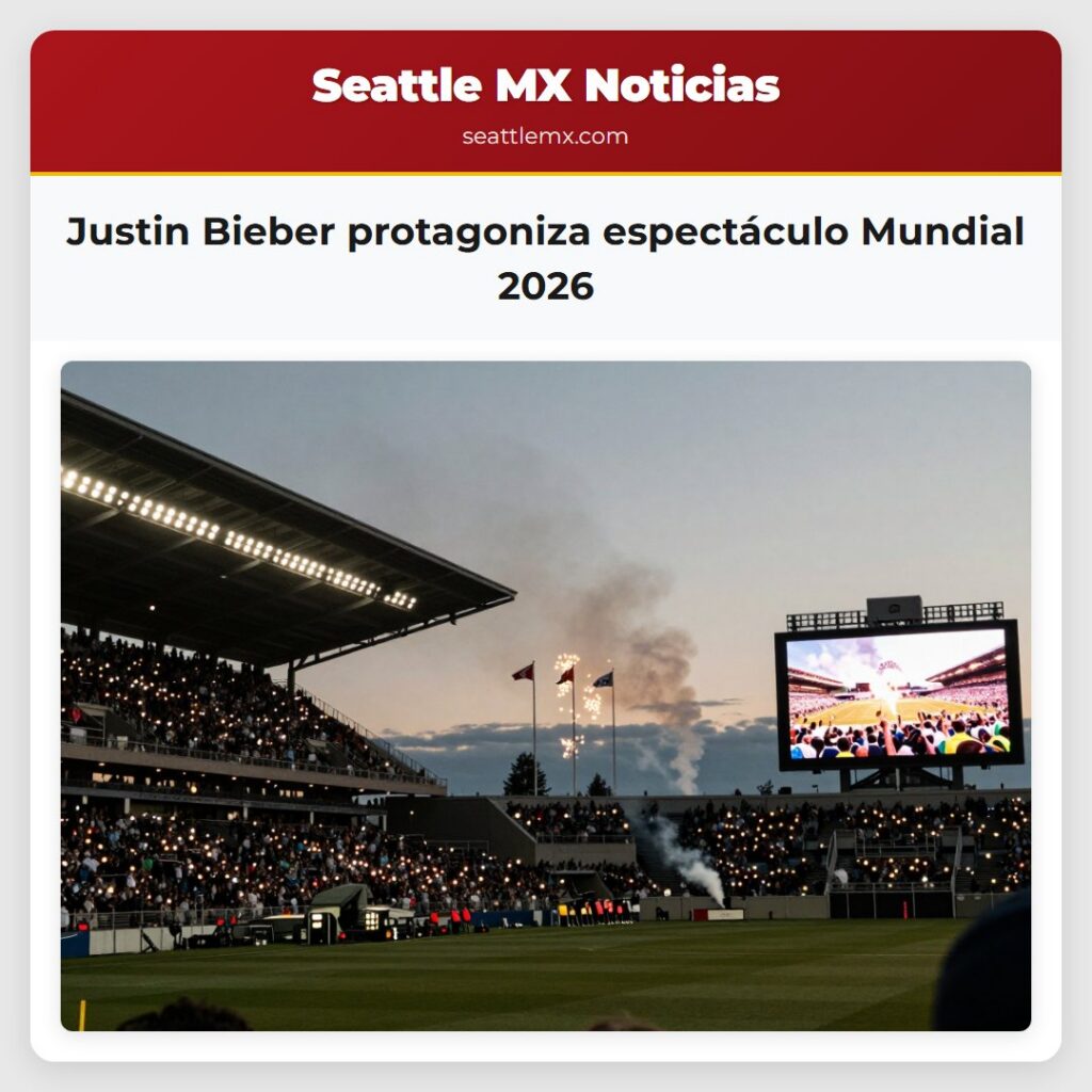 Justin Bieber protagoniza espectáculo Mundial 2026