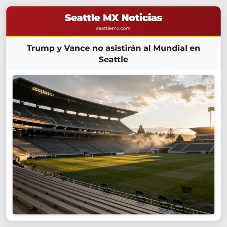 Trump y Vance no asistirán al Mundial en Seattle