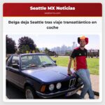 Belga deja Seattle tras viaje transatlántico en coche