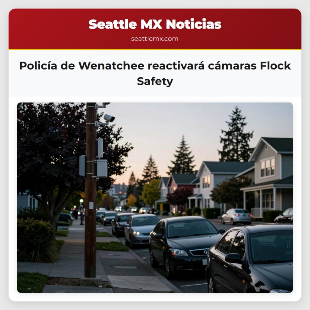 Policía de Wenatchee reactivará cámaras Flock