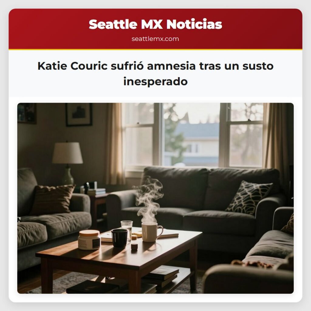 Katie Couric sufrió amnesia tras un susto