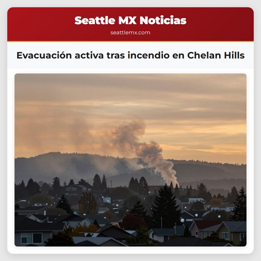 Evacuación activa tras incendio en Chelan Hills