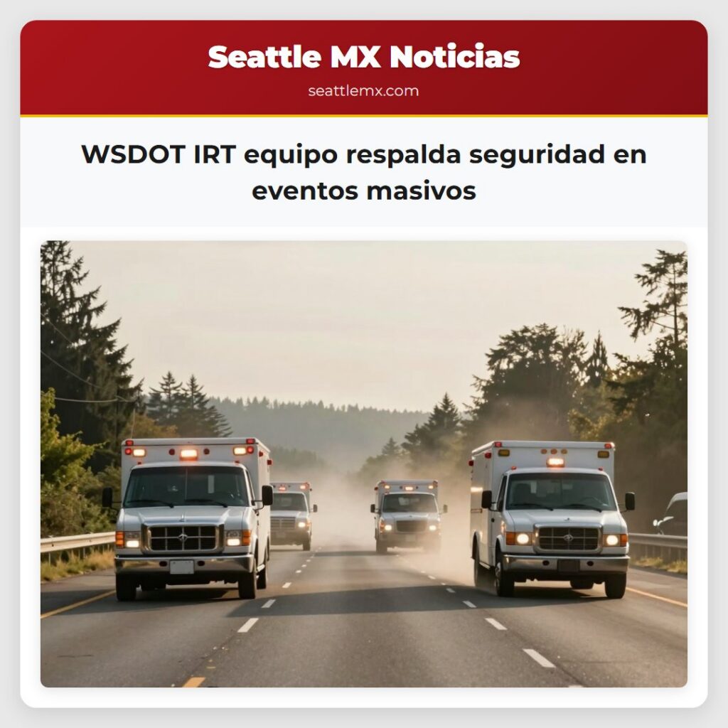 WSDOT IRT equipo respalda seguridad en eventos