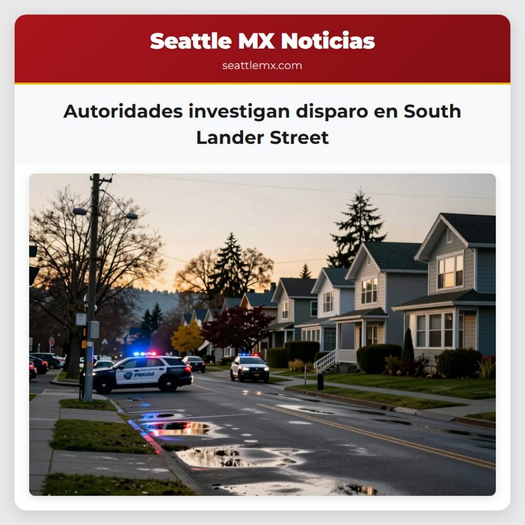 Noticias De Seattle 1 Autoridades investigan disparo en South Lander