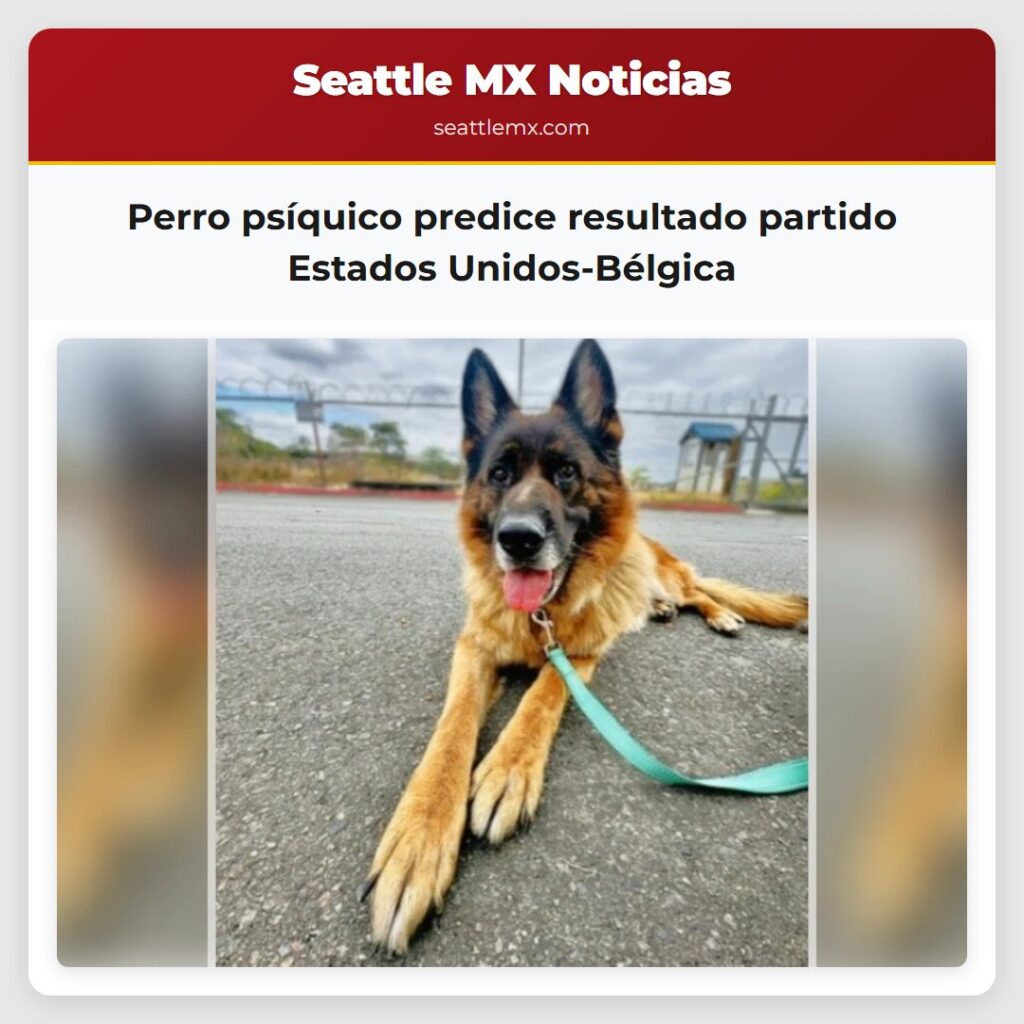 Perro psíquico predice resultado partido Estados