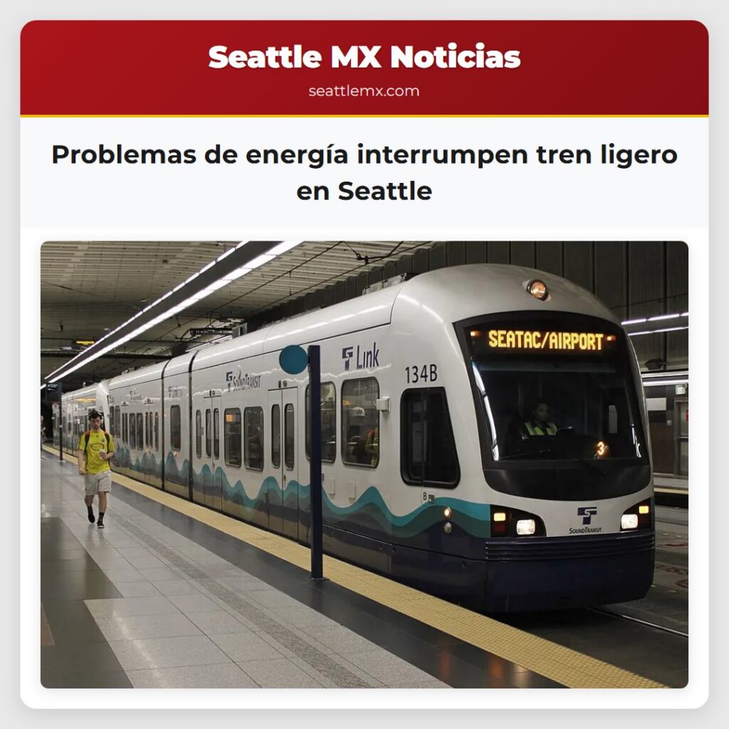 Problemas de energía interrumpen tren ligero en