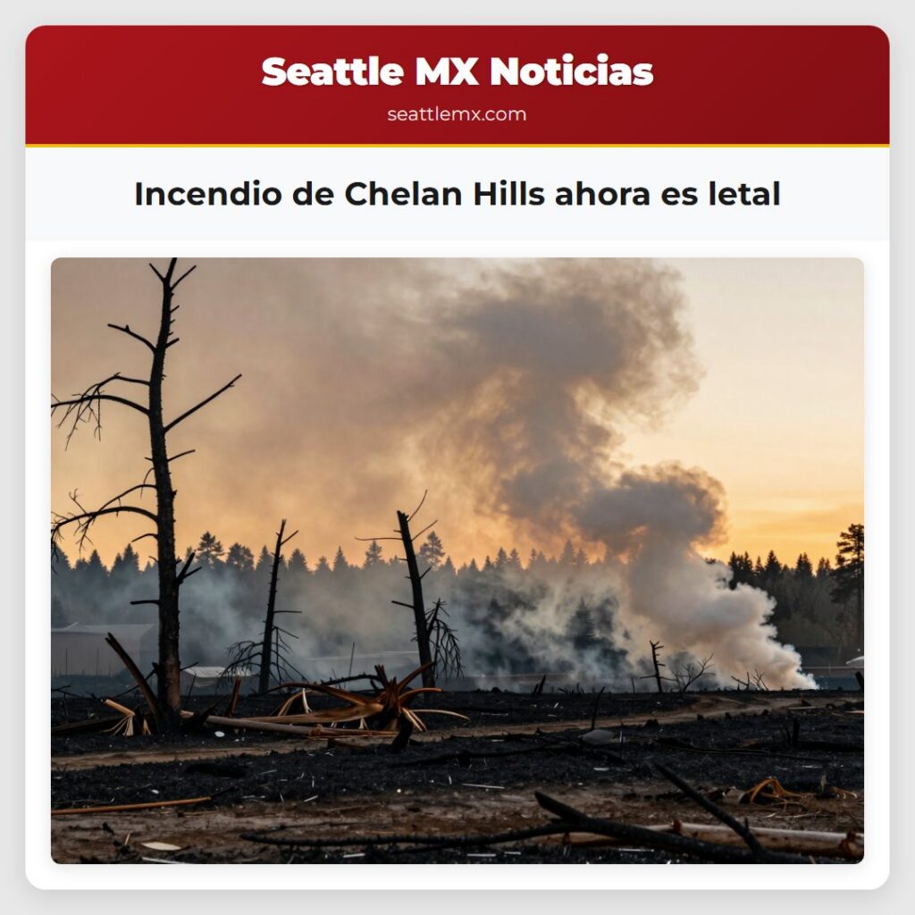 Incendio de Chelan Hills ahora es letal
