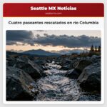 Cuatro paseantes rescatados en río Columbia