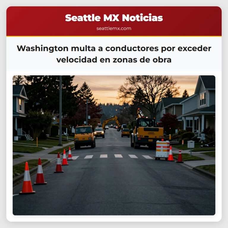 Washington multa a conductores por exceder velocidad en zonas de obra