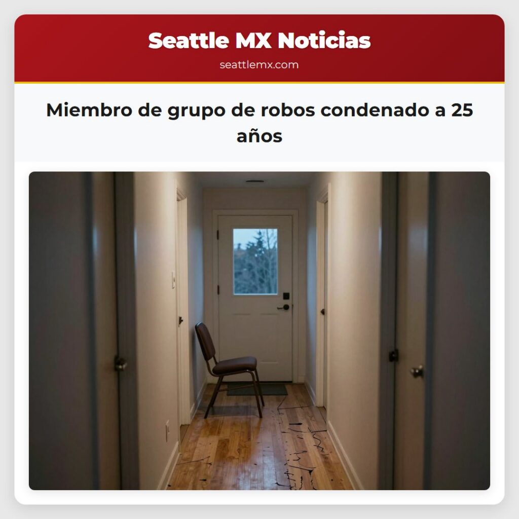 Miembro de grupo de robos condenado a 25 años