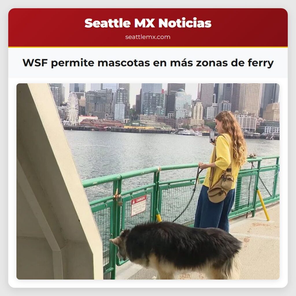 WSF permite mascotas en más zonas de ferry