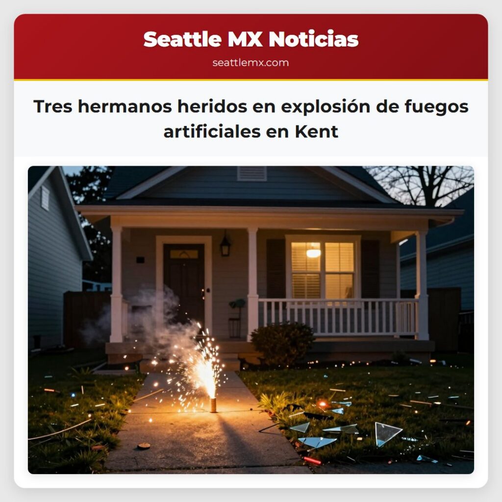 Tres hermanos heridos en explosión de fuegos
