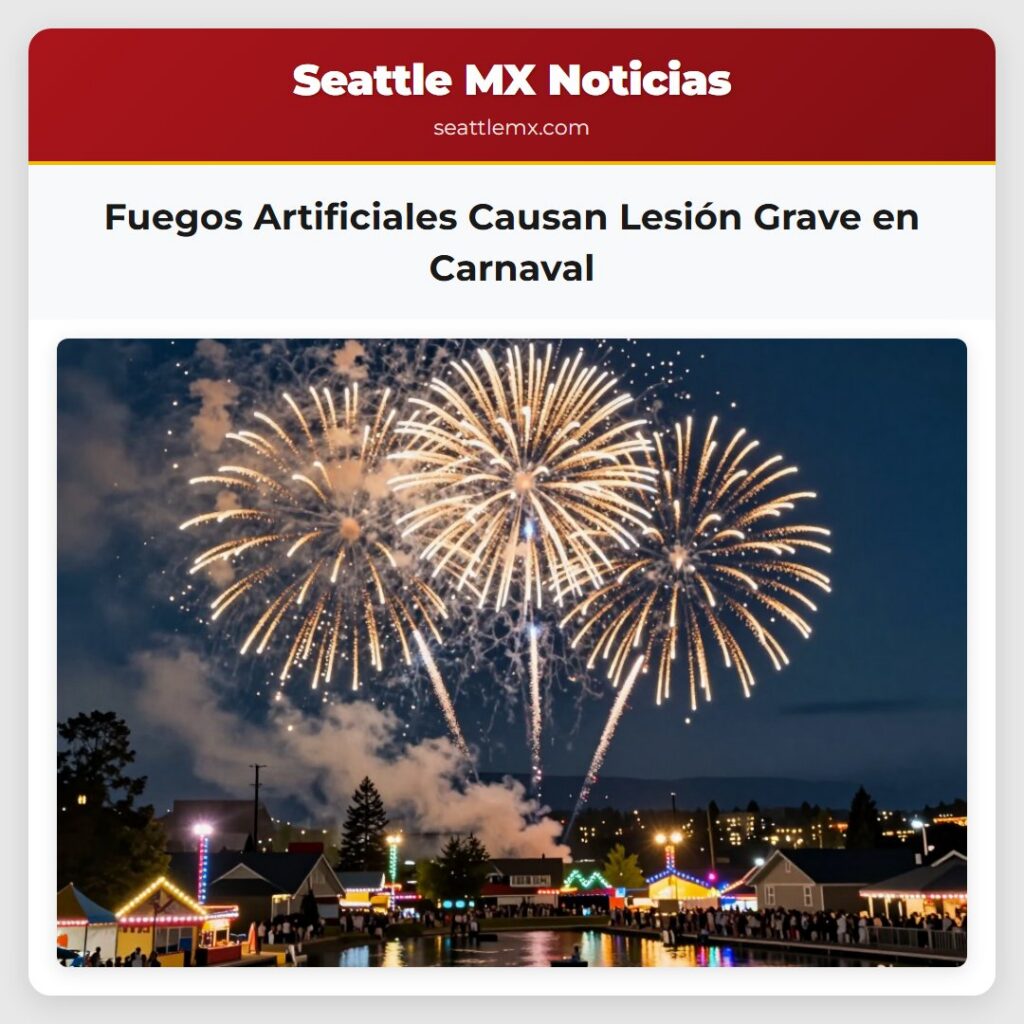 Fuegos Artificiales Causan Lesión Grave en