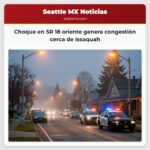 Choque en SR 18 oriente genera congestión cerca de Issaquah