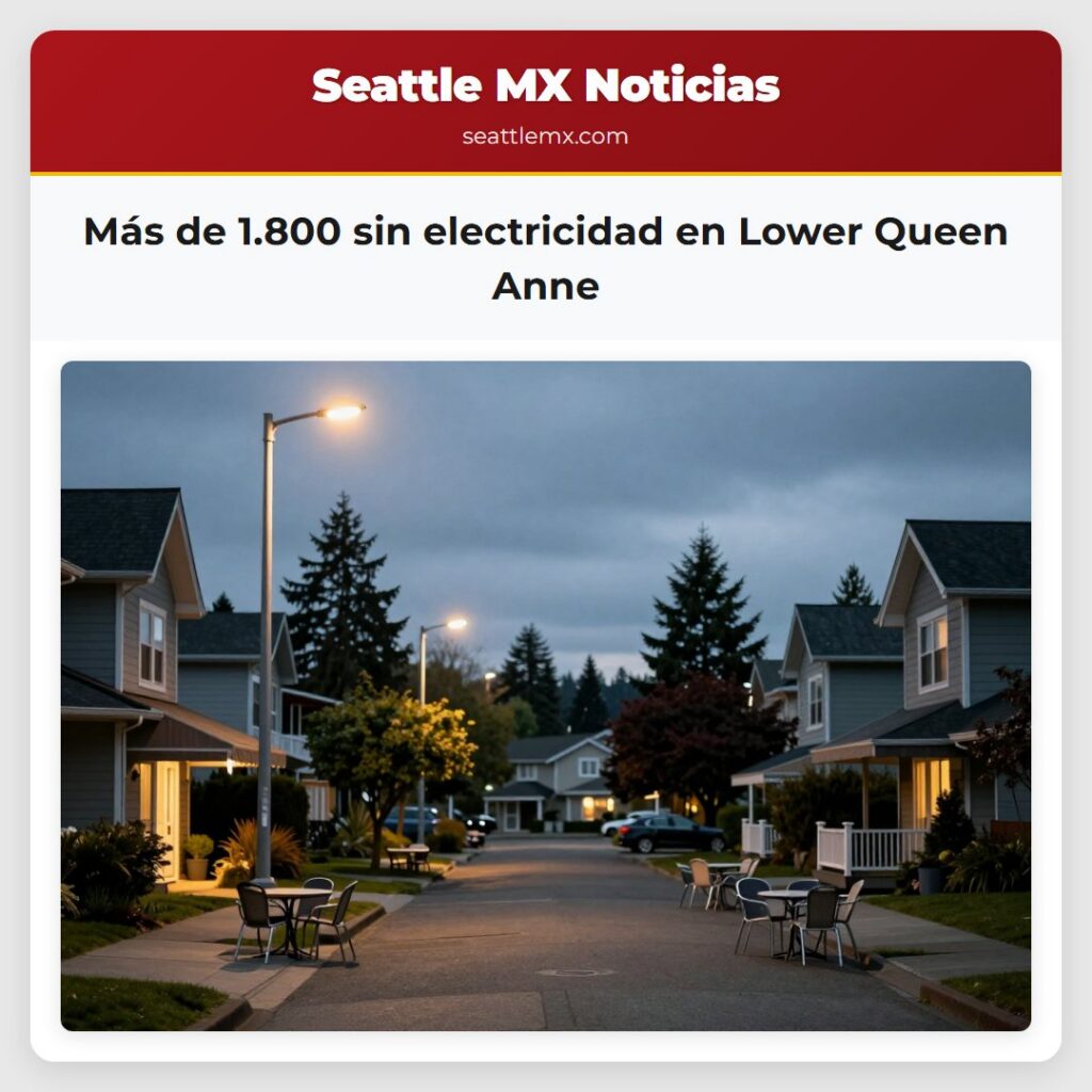 Más de 1.800 sin electricidad en Lower Queen Anne