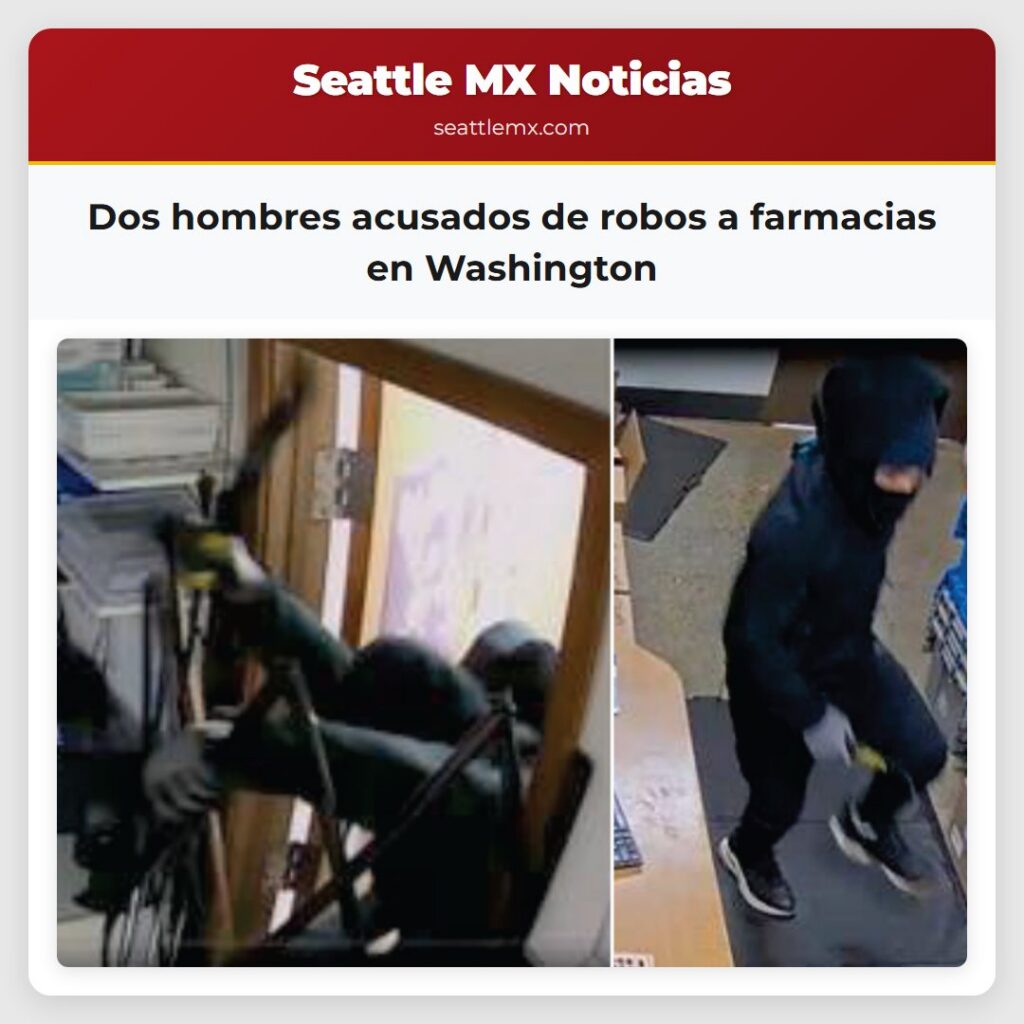 Dos hombres acusados de robos a farmacias en