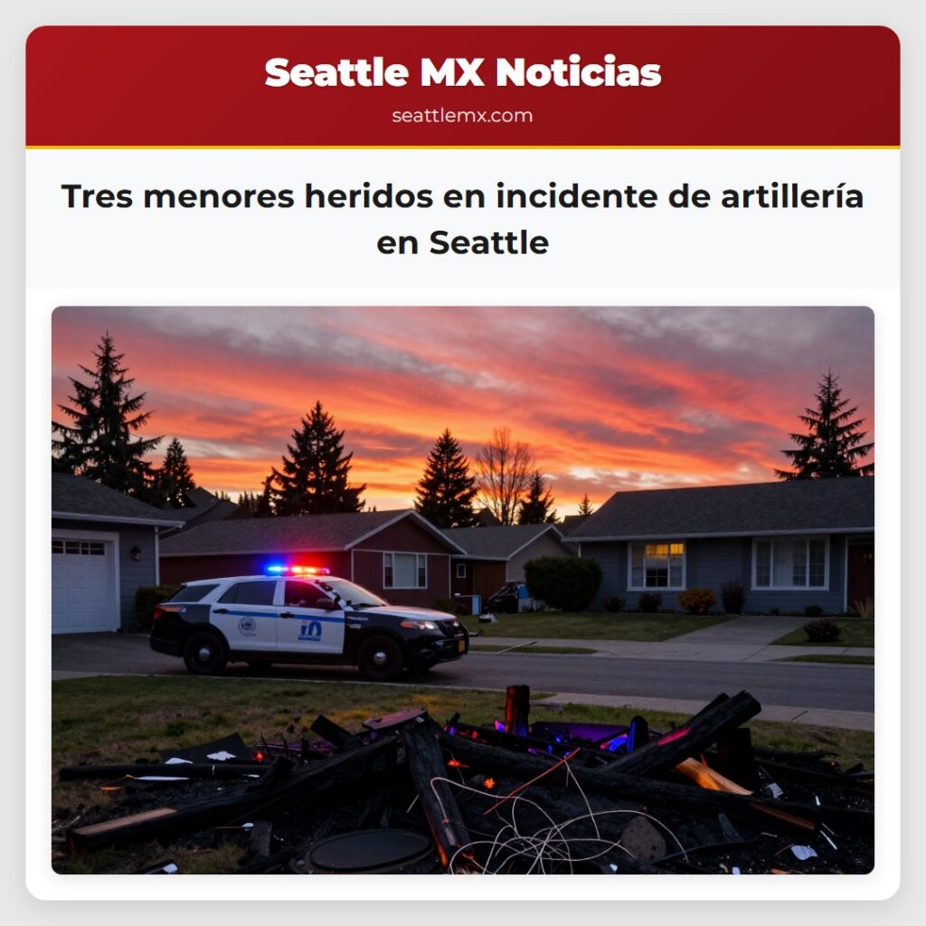 Tres menores heridos en incidente de artillería
