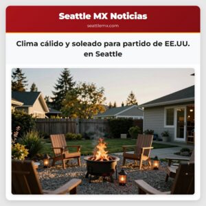 Clima cálido y soleado para partido de EE.UU. en Seattle