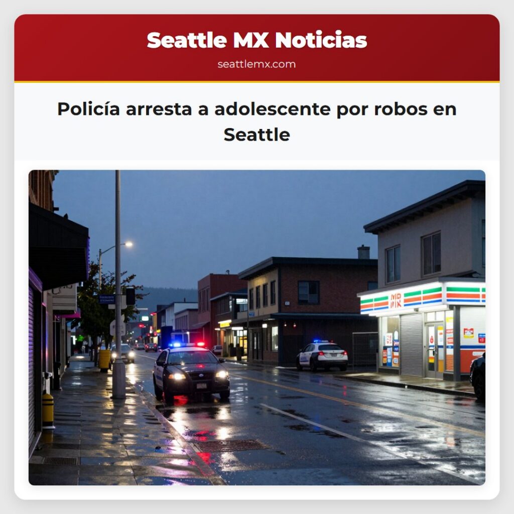 Policía arresta a adolescente por robos en Seattle