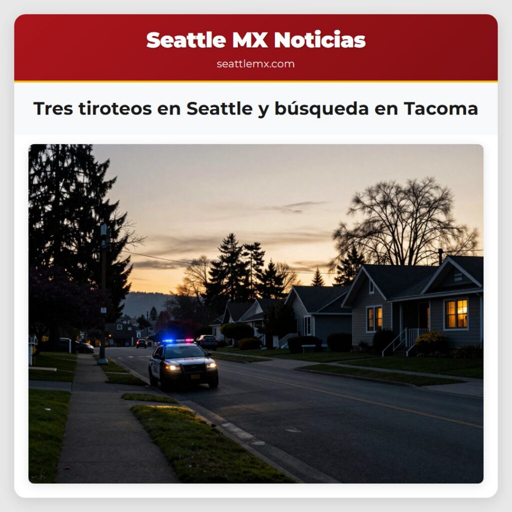 Tres tiroteos en Seattle y búsqueda en Tacoma