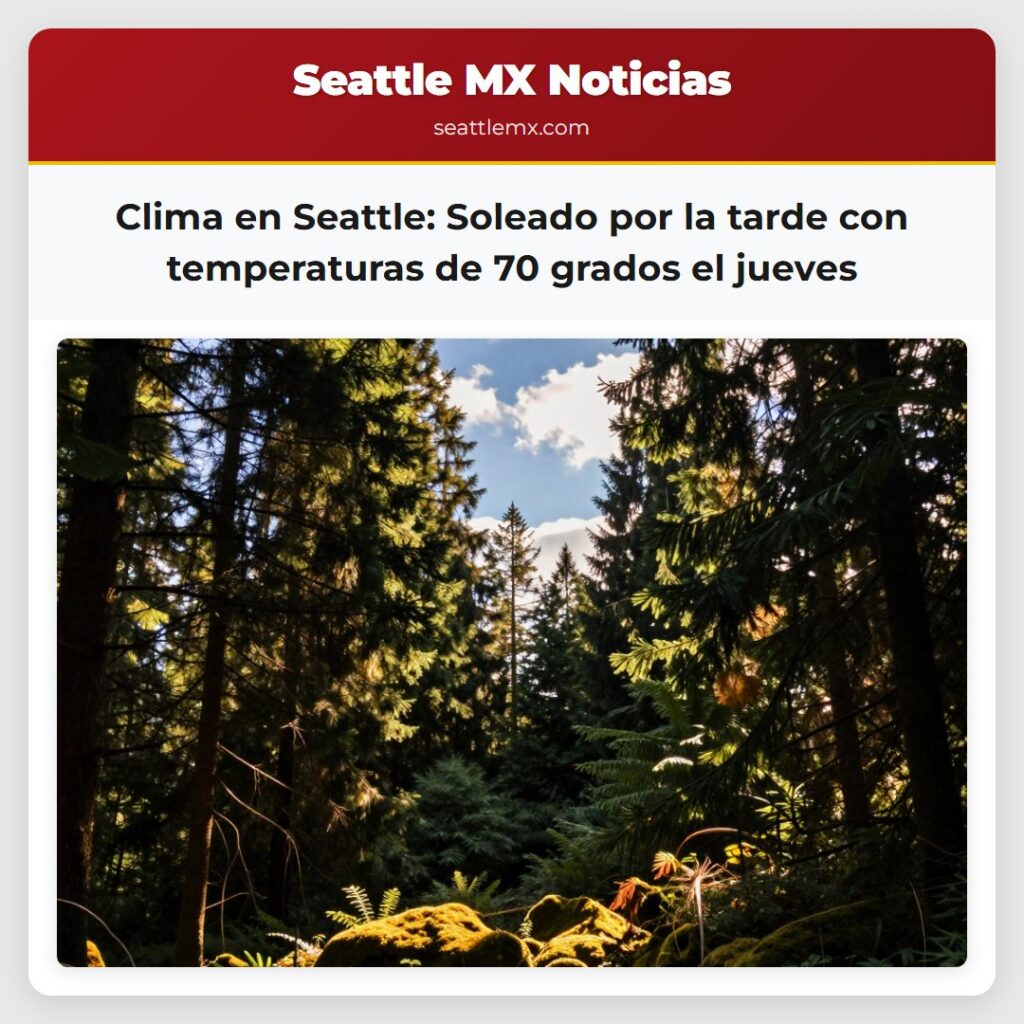 Clima en Seattle: Soleado por la tarde con