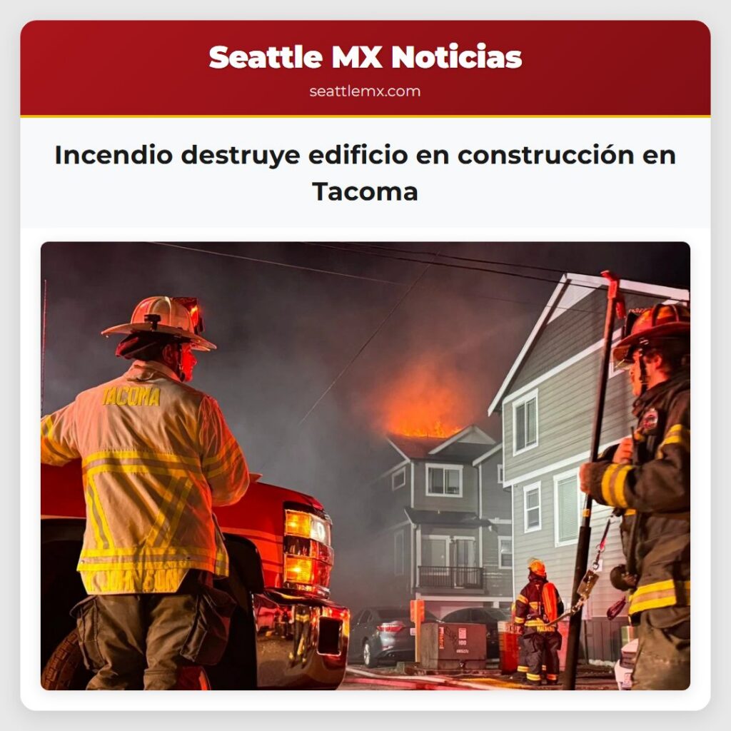 Incendio destruye edificio en construcción en