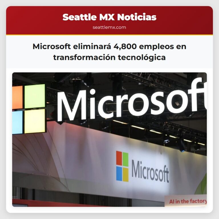 Microsoft eliminará 4800 empleos en transformación tecnológica