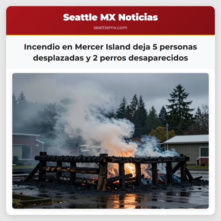 Incendio en Mercer Island deja 5 personas desplazadas y 2 perros desaparecidos