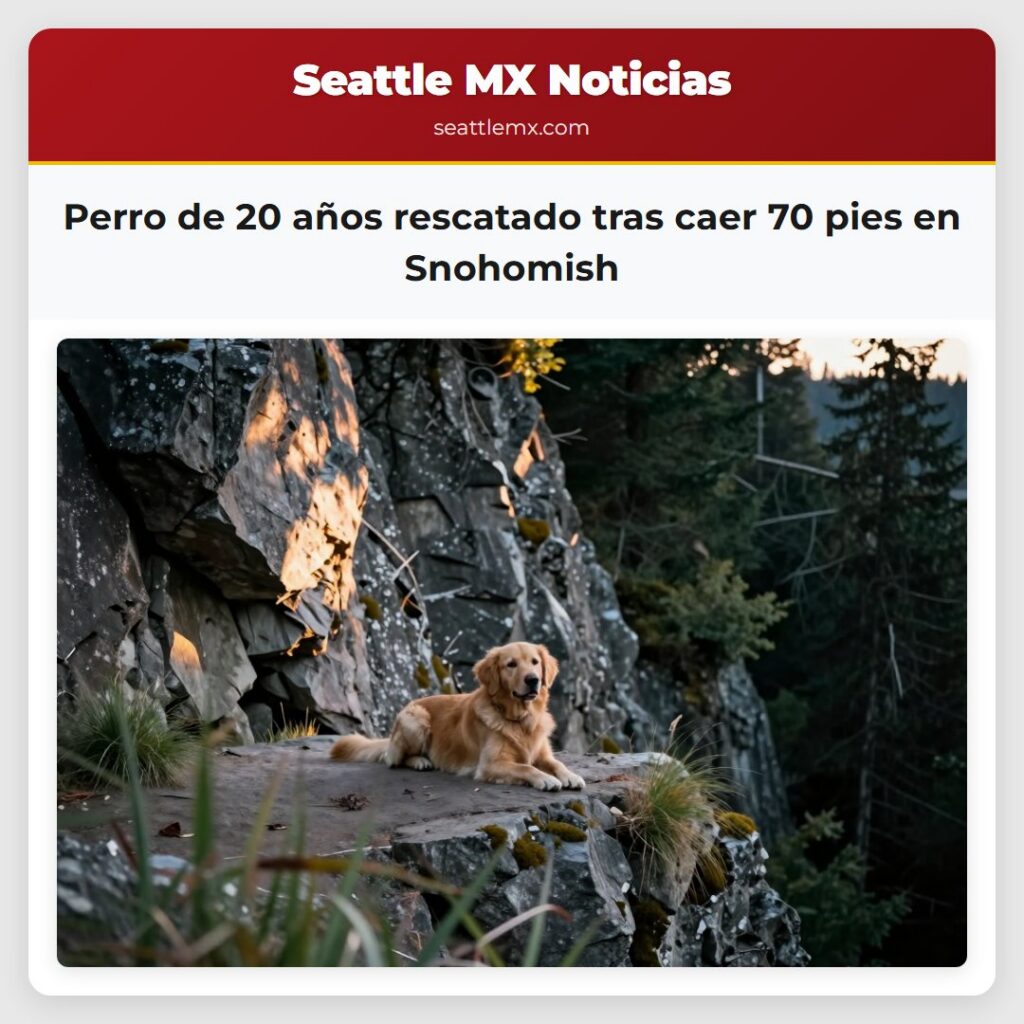 Noticias De Seattle 2 Perro de 20 años rescatado tras caer 70 pies en